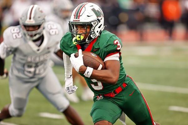 Lawrence North High School's Amari Moore during the football game against Lawrence Central on August 25, 2025. (Photo/David Dixon)