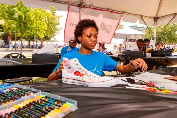 Scenes from the Sneaker Art Showdown on August 16, 2025, at the Indiana State Fairgrounds on the east side of Indianapolis. (Photo/David Dixon)