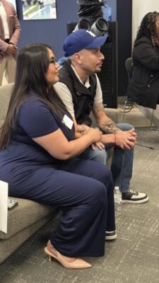 Business owners Alejandra Amezcua and Uvaldo Mondragon's during the Coaching for Impact program graduation on August 21, 2025 at Chase Bank in Indianapolis, Indiana. (Photo provided/Chase Bank)
