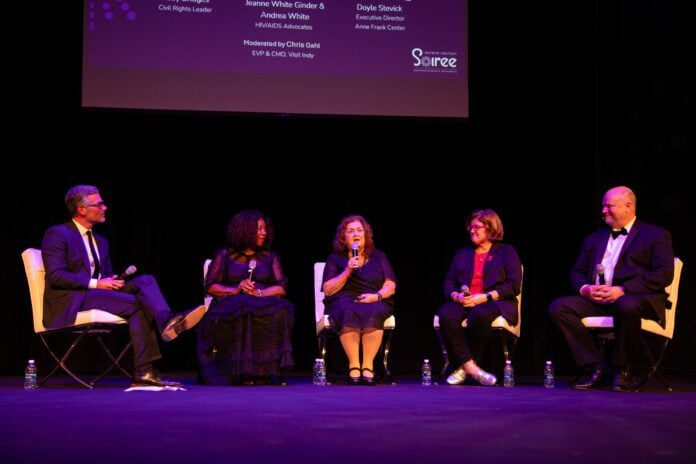 Ruby Bridges, Jeanne White Ginder, Andrea White and Doyle Stevik spoke on the Power of Children panel during the Children Museum's Second Century Soiree on Aug. 22. (Photo provided/The Children's Museum of Indianapolis)