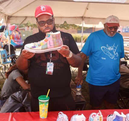 Scenes from the Sneaker Art Showdown on August 16, 2025, at the Indiana State Fairgrounds on the east side of Indianapolis. (Photo/David Dixon)