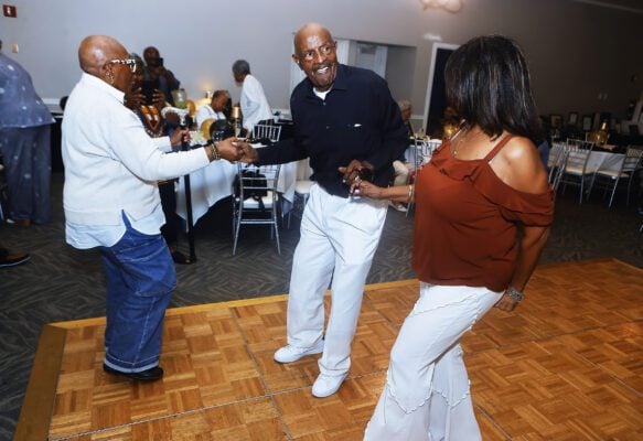 Indiana Basketball Legend and Hall of Famer William 'Bill' Hampton, celebrating his 90th birthday, at the Broadmoor Country Club on the west side of Indianapolis, Indiana. (Photo/David Dixon)