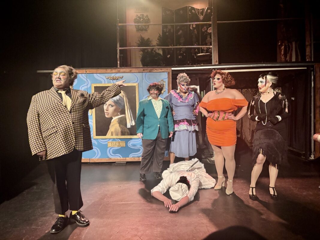 Indy Drag Theatre’s first play, “Clue: A Drag Parody,” debuted at the District Theatre Aug. 1-3 and 7-10. (Photos/Chloe McGowan)