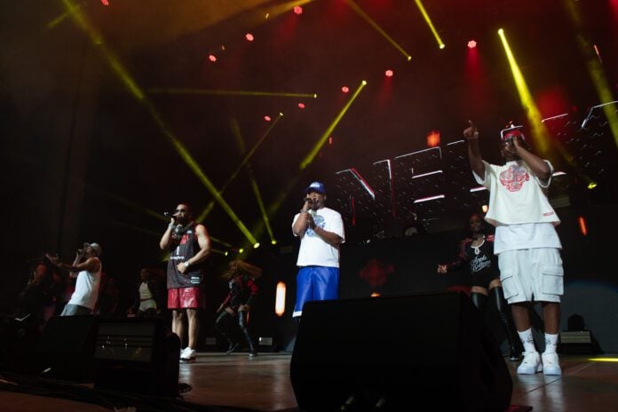 Nelly-WTPATourMiaMoore2025-53 The "Where the Party At Tour," featuring Nelly, Ja Rule and Eve alongside special guests Chingy and St. Lunatics, included a nostalgic but lively stop at Ruoff Music Center in Noblesville on Aug. 14.
