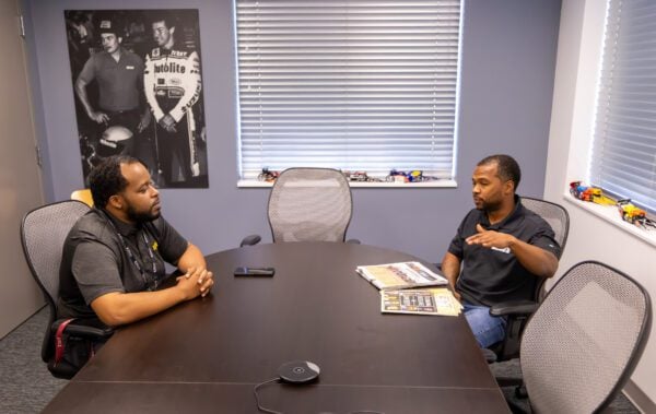 Multi-Media & Senior Sports Reporter and founder of Horsemen Sports Media Noral Parham (left) and Richard Gadson (right) on July 23, 2025 in Brownsburg, Indiana. (Photo/Walt Thomas)