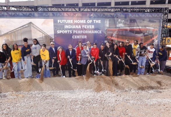 Scenes from the groundbreaking of the Indiana Fever's $80+ million sports performance center on September 4, 2025, in downtown Indianapolis, Indiana. (Photo/David Dixon)