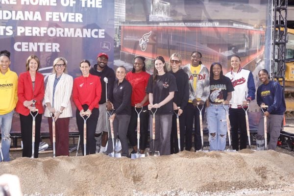 Scenes from the groundbreaking of the Indiana Fever's $80+ million sports performance center on September 4, 2025, in downtown Indianapolis, Indiana. (Photo/David Dixon)