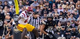 Purdue University and the University of Southern California (USC) NCAA Big Ten men's football game September 2025.