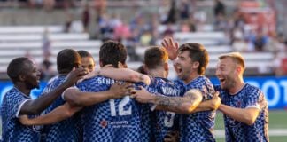 Indy Eleven FC Tulsa Soccer Match Indinapolis, Indiana.