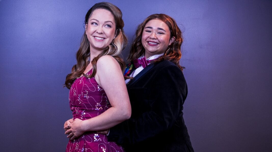 Claire Donnelly as Alyssa Greene and Marachey “Mara” Fowler as Emma Nolan in Footlite Musicals’ production of “The Prom.” (Photo provided/Footlite Musicals)