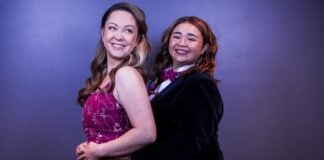 Claire Donnelly as Alyssa Greene and Marachey “Mara” Fowler as Emma Nolan in Footlite Musicals’ production of “The Prom.” (Photo provided/Footlite Musicals)