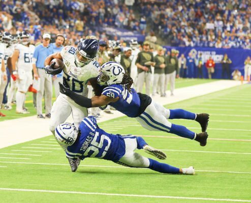 Scenes from the Indianapolis Colts versus the Tennessee Titans NFL game, held on October 26, 2025, at Lucas Oil Stadium, in downtown Indianapolis, Indiana. (Photo/David Dixon)
