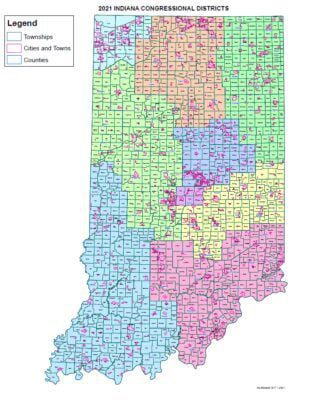 2021 Indiana Congressional Districts map
