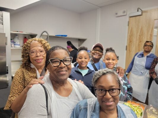 2025 Cooking Workshop and Lead Prevention community event held at Douglass Park to teach community members how to combat lead absorb ion with certain meals.