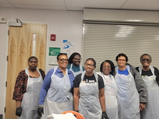 2025 Cooking Workshop and Lead Prevention community event held at Douglass Park to teach community members how to combat lead absorb ion with certain meals.