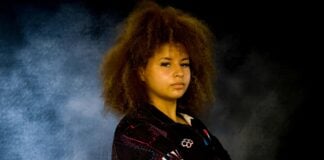 Indiana wrestler and trailblazer Amia Quarles.