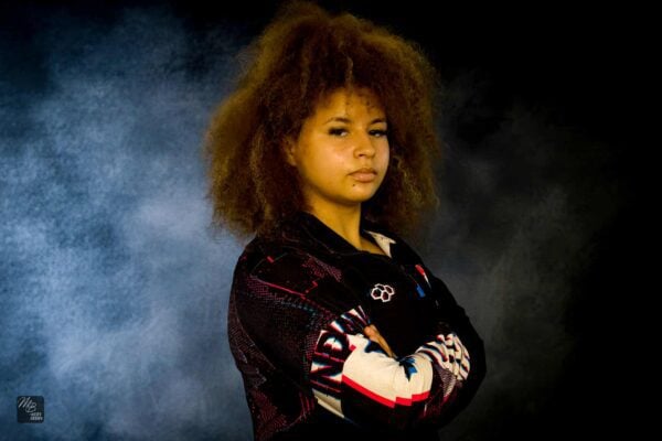 Indiana wrestler and trailblazer Amia Quarles.