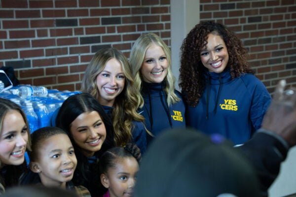 Indiana Pacers players and staff interacting with the community at the event held at Haughville Park in Indianapolis.