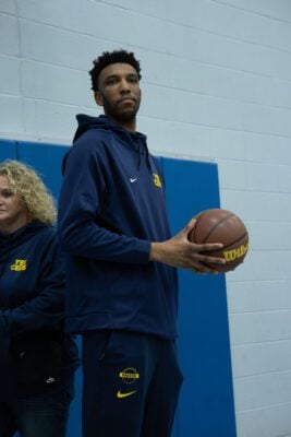 Indiana Pacers players and staff interacting with the community at the event held at Haughville Park in Indianapolis.