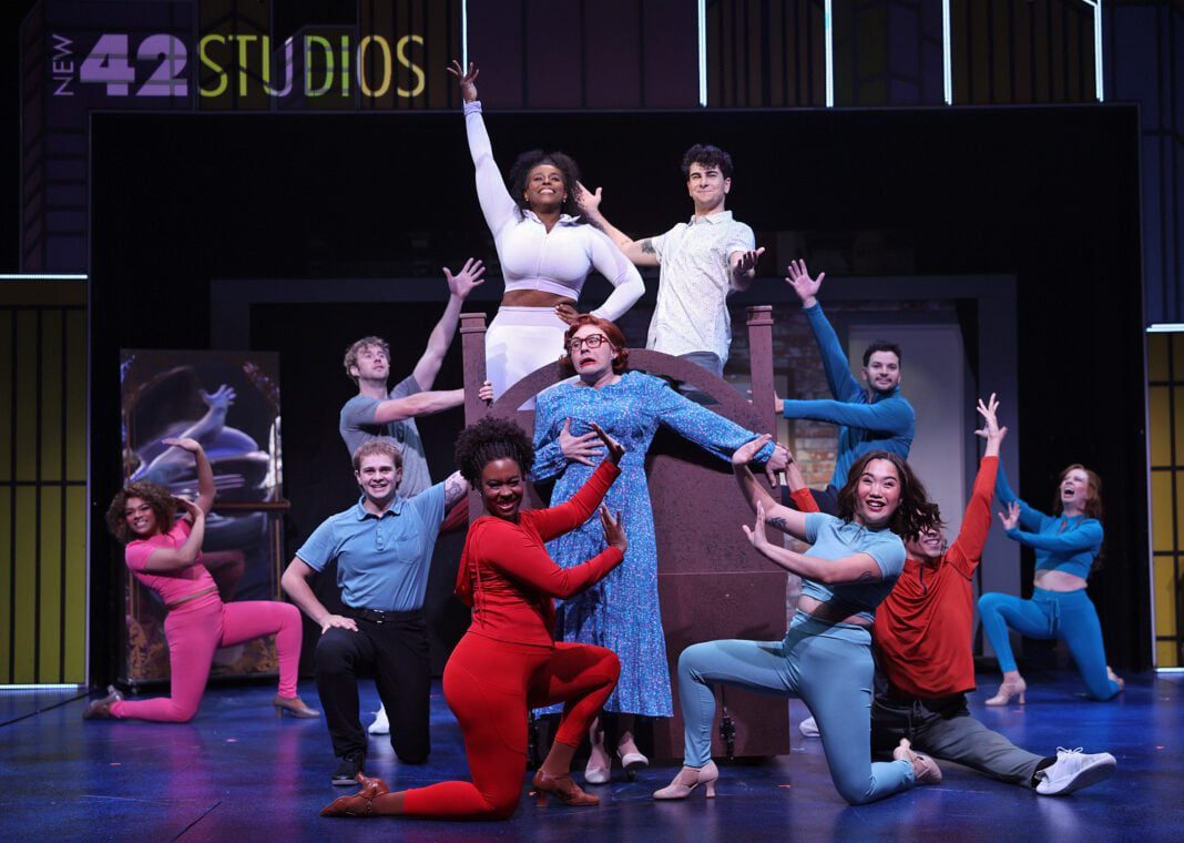 The cast of "Juliet's Nurse" performs in Beef & Boards Dinner Theatre's production of Tootsie, now on stage through Nov. 23. (Photos/Indy Ghost Light)