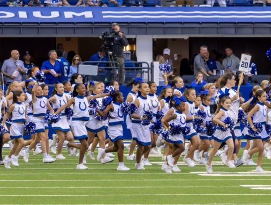 Indianapolis Colts Arizona Cardinals NFL football game 2025-26 season in October of 2025 in downtown Indianapolis, Indiana.