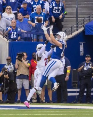Indianapolis Colts Arizona Cardinals NFL football game 2025-26 season in October of 2025 in downtown Indianapolis, Indiana.