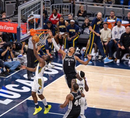 Indiana Pacers San Antonio Spurs October 2025 NBA preseason basketball game.