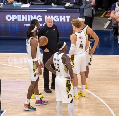 Indiana Pacers San Antonio Spurs October 2025 NBA preseason basketball game.