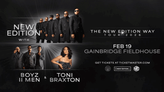 image (4) The New Edition Way Tour features a stop at Gainbridge Fieldhouse in Indianapolis on Feb. 19. Tickets go on sale Oct. 31. (Graphic provide/The Black Promoters Collective)