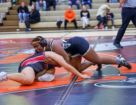 Beech Grove High School versus North Central High School Girl's Wrestlin in Indiana on November 2025.