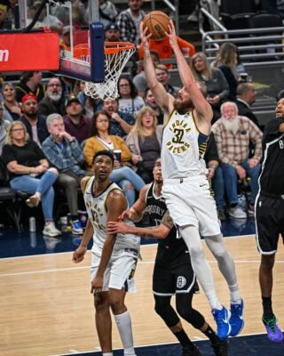 Brooklyn Nets at Indiana Pacers NBA basketball game at Gainbridge Fieldhouse in downtown Indianapolis, Indiana on November 2025.