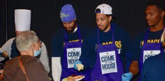 Recorder Rewind: Pacers give back with community event during the holiday season Pacers Sports & Entertainment (PS&E) Community event, feeding members of the Indianapolis community, in November of 2025 at Gainbridge Fieldhouse. Photo taken by Tiffany Nmose.