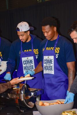 Pacers Sports & Entertainment (PS&E) Community event, feeding members of the Indianapolis community, in November of 2025 at Gainbridge Fieldhouse. Photo taken by Tiffany Nmose.