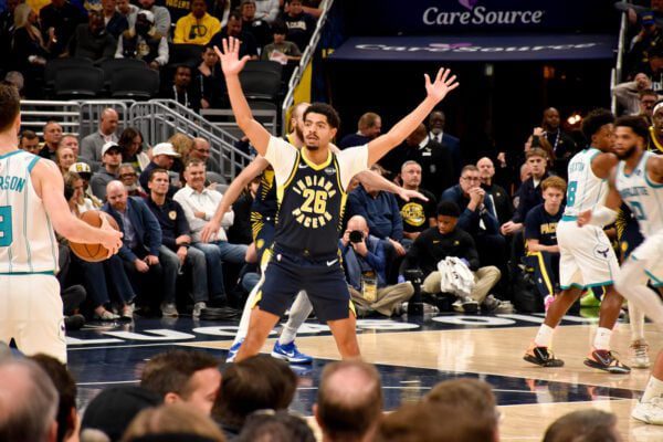 Charlotte Hornets and Indiana Pacers NBA professional basketball game at Gainbridge Fieldhouse in downtown Indianapolis, Indiana in November of 2025. Photo taken by Tiffany Nmose of the Indianapolis Recorder and Indiana Minority Business Magazine.