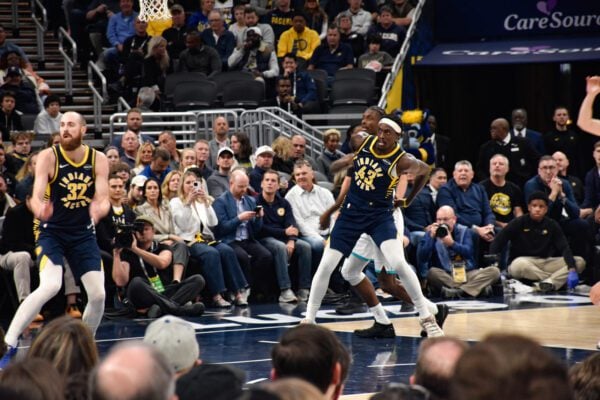 Charlotte Hornets and Indiana Pacers NBA professional basketball game at Gainbridge Fieldhouse in downtown Indianapolis, Indiana in November of 2025. Photo taken by Tiffany Nmose of the Indianapolis Recorder and Indiana Minority Business Magazine.