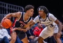 Recorder Rewind: Southern Indiana at Butler Southern Indiana University versus Butler University basketball at Hinkle Fieldhouse in Indianapolis, Indiana on November of 2025.