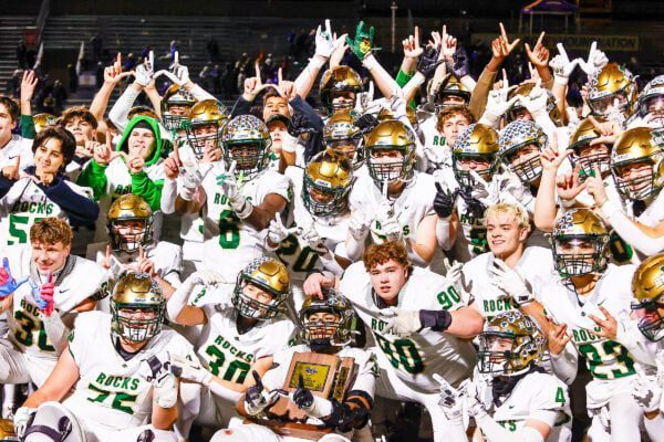 IHSAA Boy's High School Football Westfield High School Carmel High School Class 6A Sectionals Championship in November 2025 in Indiana.