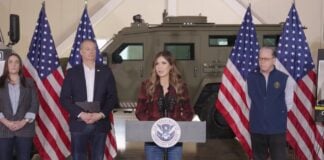 Noem announces 223 immigration arrests in roadway blitz with Indiana State Police U.S. Department of Homeland Security Secretary Kristi Noem speaks at a livestreamed Gary, Indiana, news conference on Thursday, Oct. 30, 2025. (Screenshot)