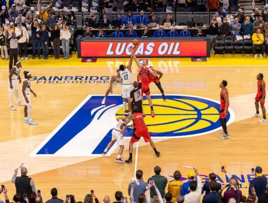 Toronto Raptors at Indiana Pacers NBA basketball Game, November of 2025, in Indianapolis, Indiana. Photo taken by Walt Thomas of the Indianapolis Recorder Newspaper.