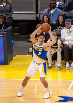 Toronto Raptors at Indiana Pacers NBA basketball Game, November of 2025, in Indianapolis, Indiana. Photo taken by Walt Thomas of the Indianapolis Recorder Newspaper.