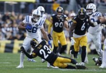 Indianapolis Colts at Pittsburgh Steelers NFL Game Week 9 November 2025.