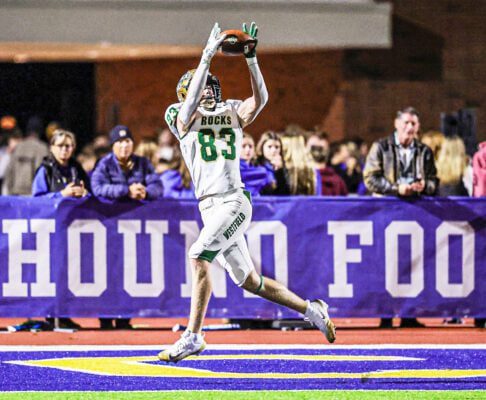 IHSAA Boy's High School Football Westfield High School Carmel High School Class 6A Sectionals Championship in November 2025 in Indiana.