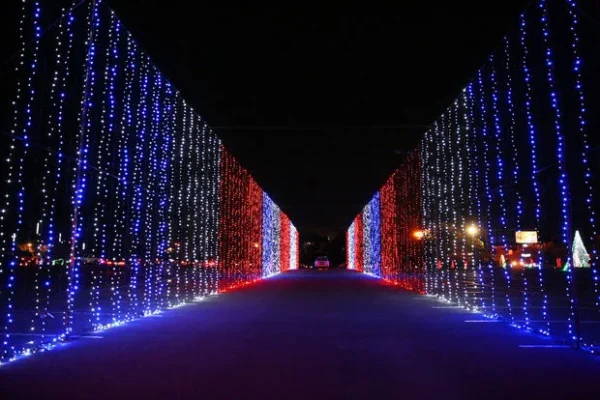 Christmas and Holiday Lights drive-thru at the Indiana State Fairground in Winter of 2022.