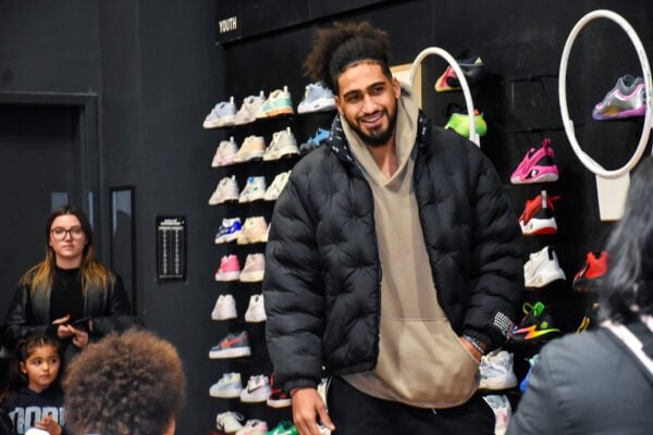 Obi Toppin at Dick's Sporting Goods in Indianapolis, Indiana in December of 2025.