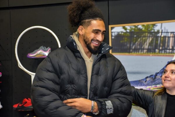 Obi Toppin at Dick's Sporting Goods in Indianapolis, Indiana in December of 2025.