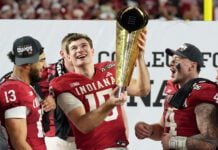 Indiana University Hoosiers National Championship CFP 2026 in Miami.