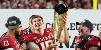 Indiana University Hoosiers National Championship CFP 2026 in Miami.