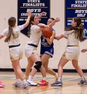 Cathedral versus Chatard High School girls basketball January 2026.