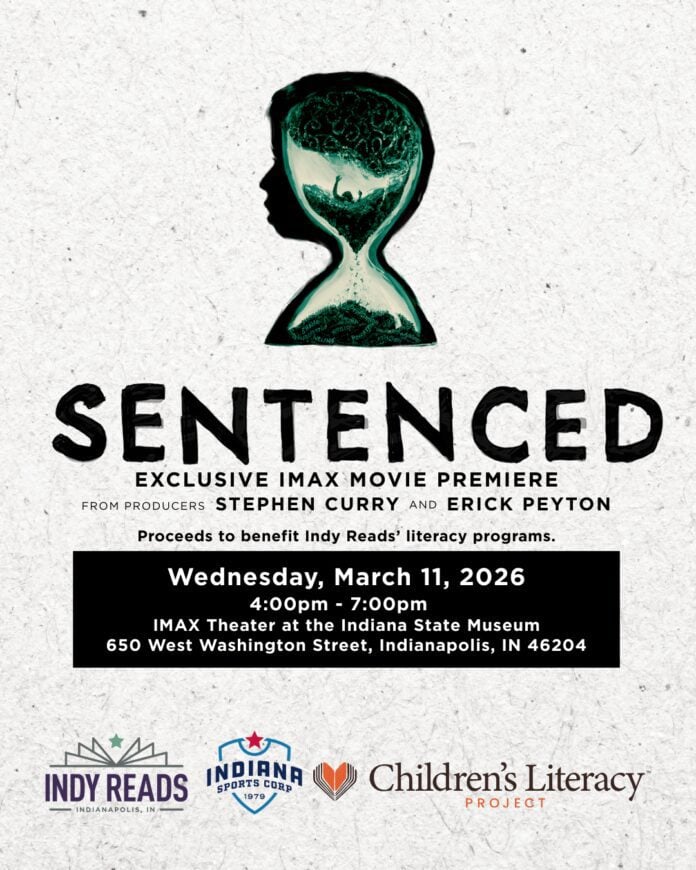 Produced and narrated by Steph Curry, "Sentenced" is a documentary about the illiteracy crisis in America. (Graphic provided/Indy Reads)