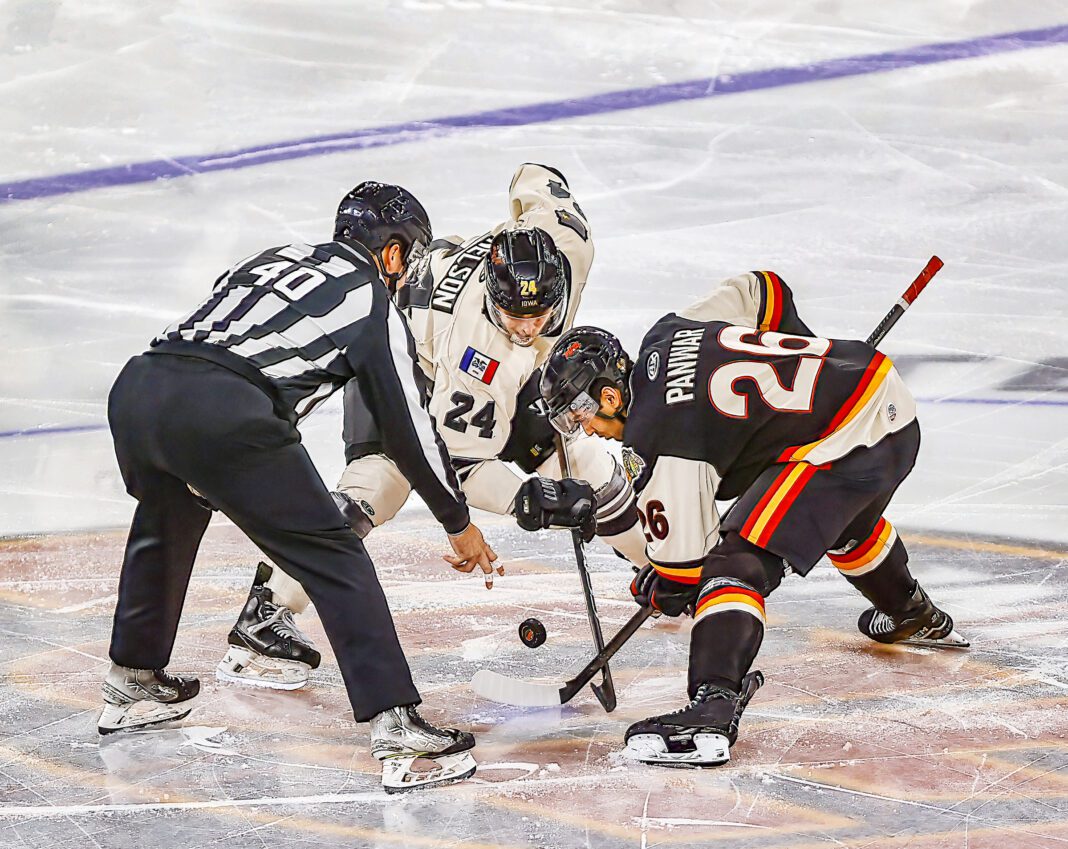 11 Game time Drop The Puck !! Indy Fuel Feb 2026 hockey game against Iowa.
